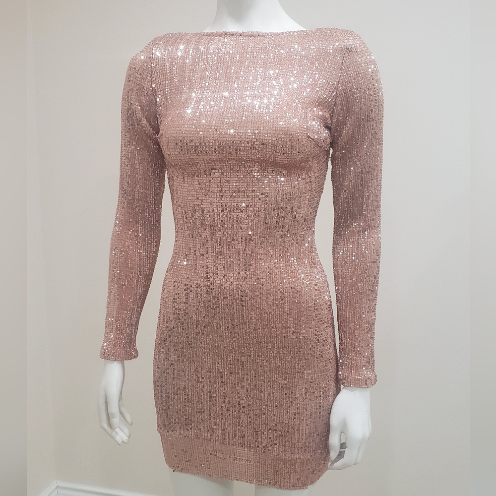 Pink sequin dress - XS